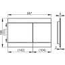 Кнопка управления ALCAPLAST FLAT FUN металл, матовый, сталь