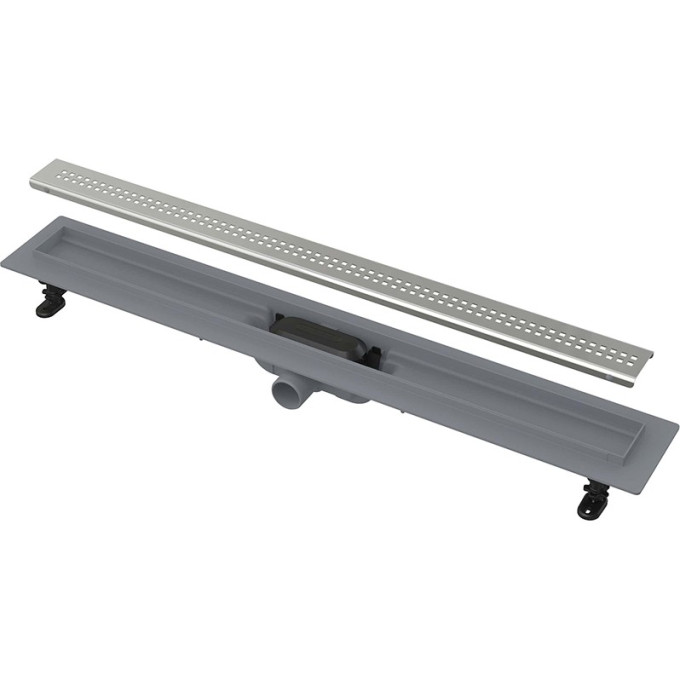 Водоотводящий желоб ALCAPLAST APZ9 SIMPLE AG100201650 с порогами для перфорированной решетки